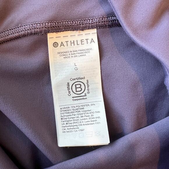 Athleta Elation Train 7/8 Tight Leggings Purple Women's L - Picture 8 of 9